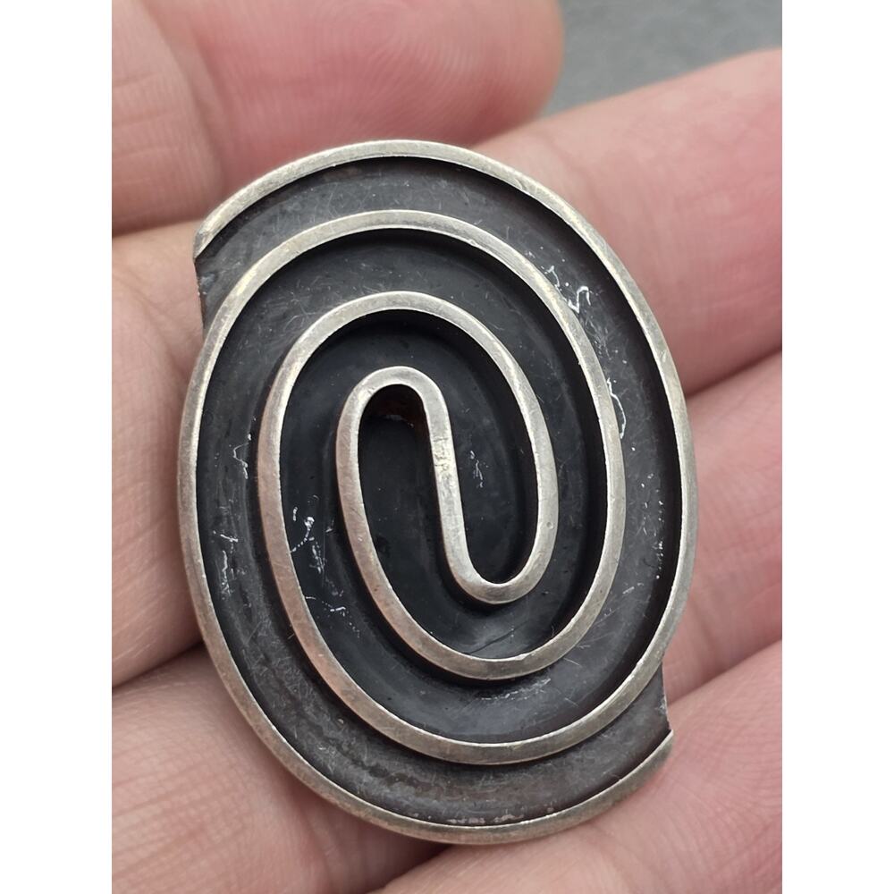 Vintage Taxco MODERNIST STERLING SILVER 925 PIN PENDANT SIGNED